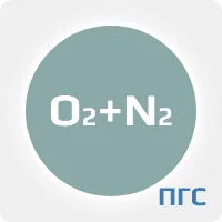 ПГС ГСО 1 разряд кислород (О2) 20% в азоте (N2) в стальном баллоне 40 л. вентиль латунь