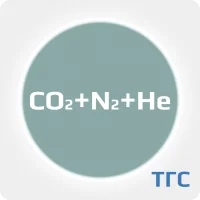 Лазерная газовая смесь: Диоксид углерода (CO2) 5 % + Азот (N2) 35%+ Гелий (He) ост.  в баллоне 40 л. P=150 атм.